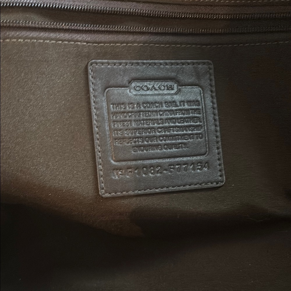 Coach Brown and Tan Duffel Bag with Signature Style - Picture 3 of 3